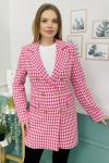 159785 Kazayagi Desen Astarli Blazer Ceket